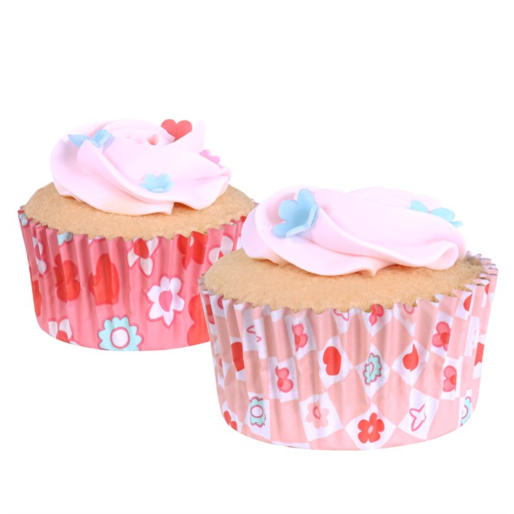 Pme Valentines Foil-lined Cupcake Cases - Groove Is In The Heart (Pack Of 60)