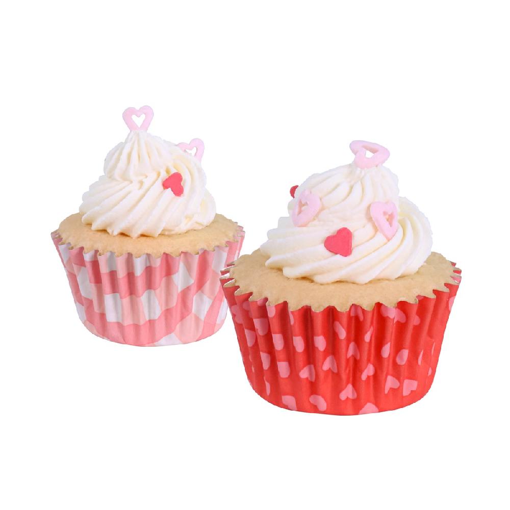 Pme Valentines Foil-lined Cupcake Cases Love Patterns - Mini Size (Pack Of 60)