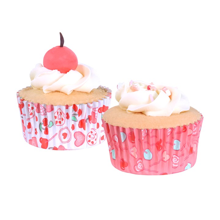 Pme Valentines Foil-lined Cupcake Cases - Sweet Love (Pack Of 60)