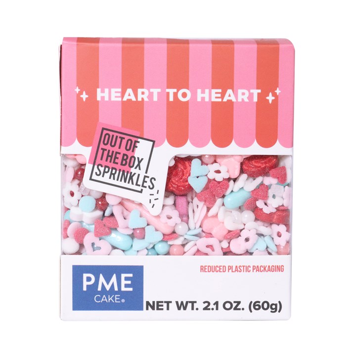 pme Valentines "Out of the Box" Sprinkles - Heart to Heart (60g)
