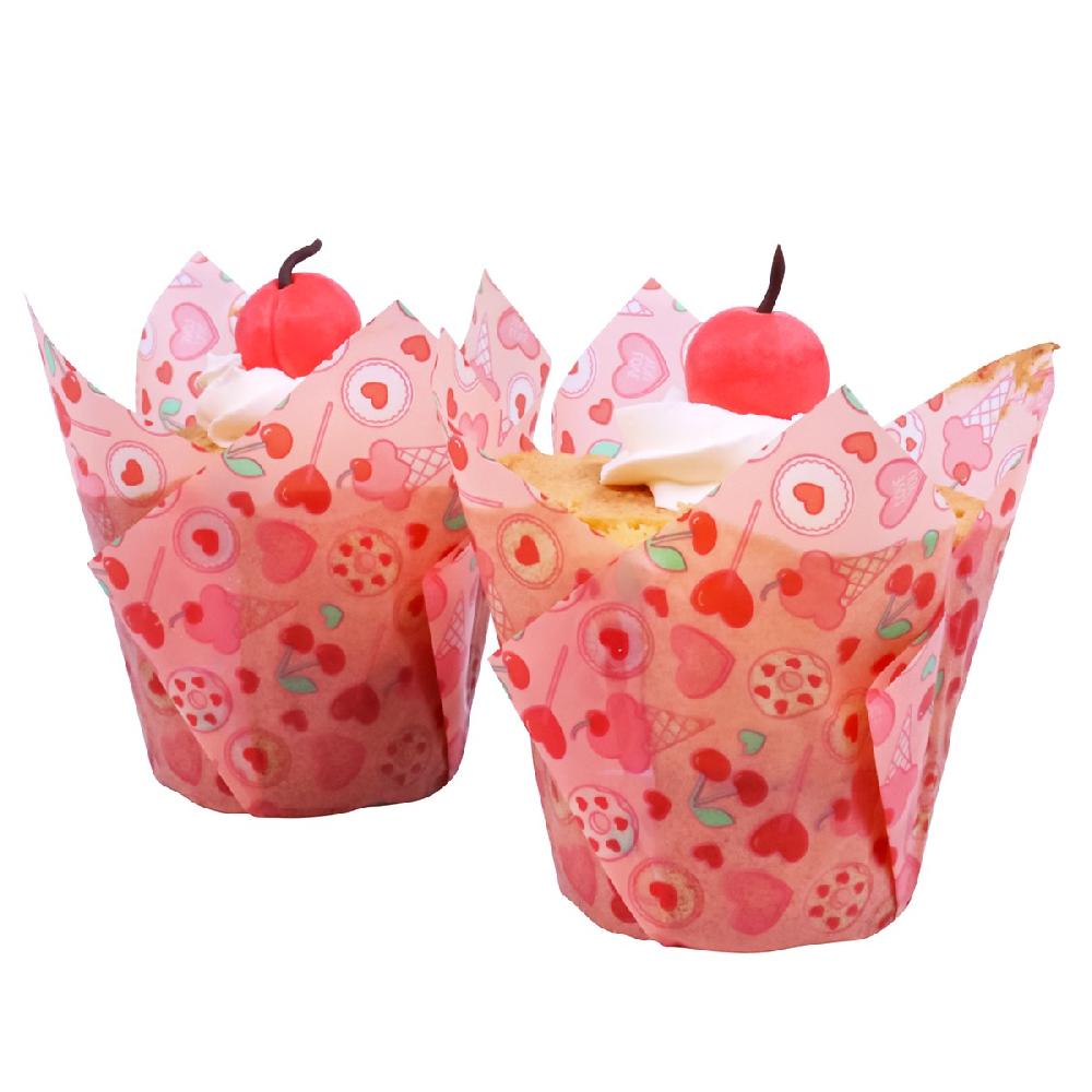 Pme Valentines Tulip Muffin Cases - Sweet Love (Pack Of 24)