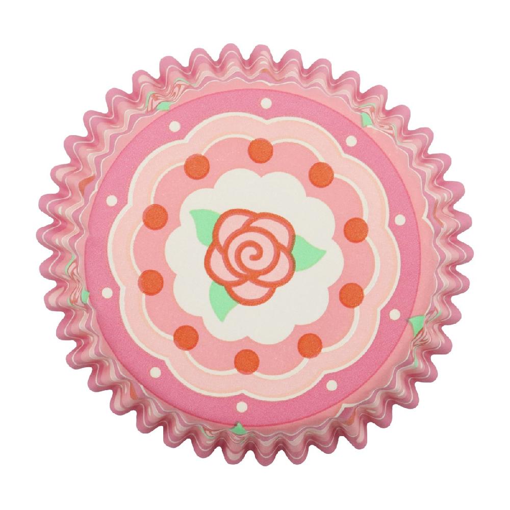 Pme Vintage Foil-lined Cupcake Cases - Roses (Pack Of 30)