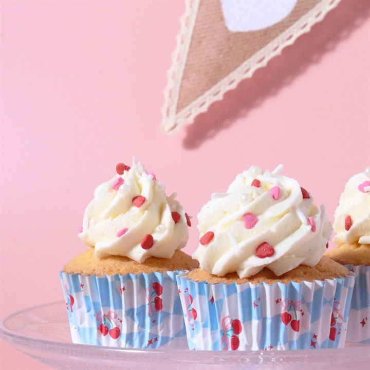 Pme Vintage Foil-lined Cupcake Cases - Tied With A Little Bow (Pack Of 30)