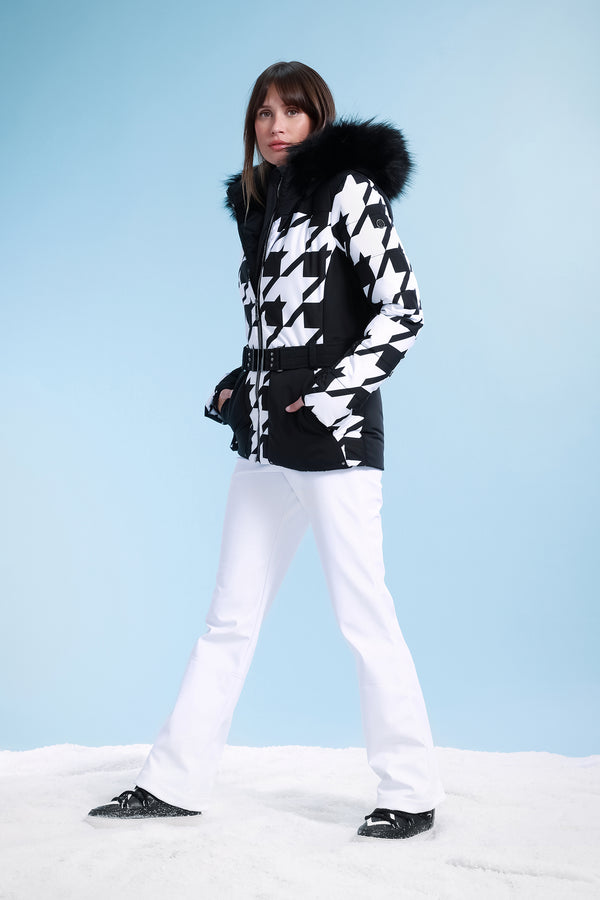 Poivre Blanc Check Black Women's Ski Jacket 1003 – Poivre Blanc - UK