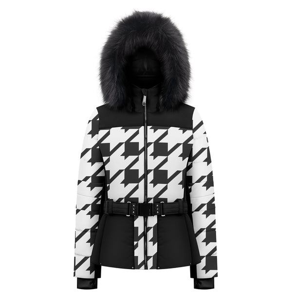 poivre blanc Check Black Women's Ski Jacket 1003 – Poivre Blanc - UK