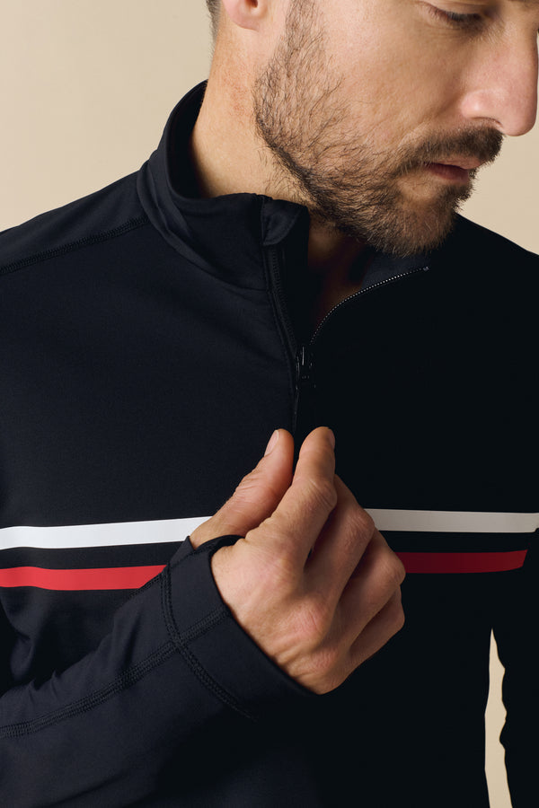 Poivre Blanc Men's Ski Mid Layer In Black – Poivre Blanc - UK