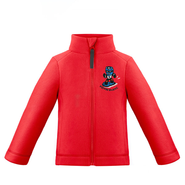 poivre blanc Poivre Blanc Baby Boy's Ski Micro Fleece Jacket in Scarlet Red 1510 – Poivre Blanc - UK