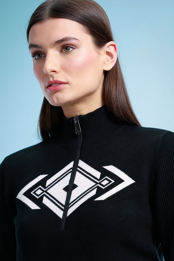 Poivre Blanc Poivre Blanc Knit Sweater In White 3540 – Poivre Blanc - UK