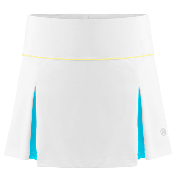 poivre blanc Poivre Blanc Ladies Tennis Skort 4829 in White / Bora Bora Blue – Poivre Blanc - UK