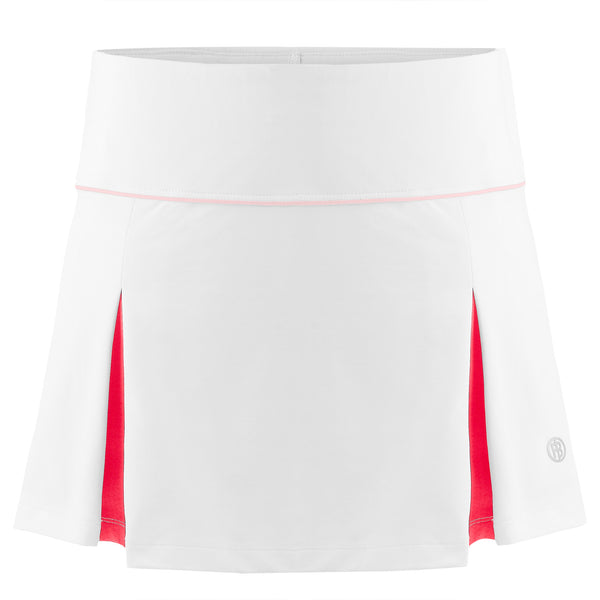 poivre blanc Poivre Blanc Ladies Tennis Skort 4829 in White / Spritz Red – Poivre Blanc - UK