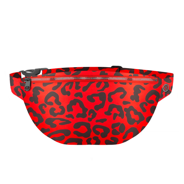 poivre blanc Poivre Blanc Waist Bag in Leopard Scarlet red 9095 – Poivre Blanc - UK
