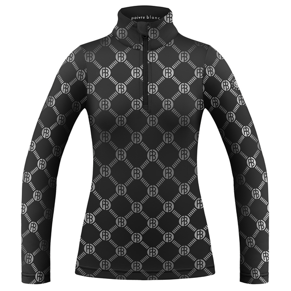 poivre blanc Poivre Blanc Women's Base Layer top in Monogram Black 1940 – Poivre Blanc - UK