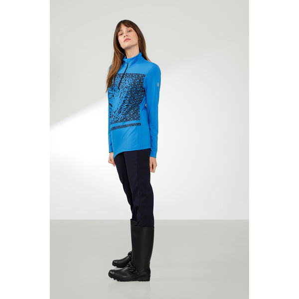 Poivre Blanc Poivre Blanc Women's Base/Mid Layer Leopard Print In King Blue 1940 – Poivre Blanc - UK