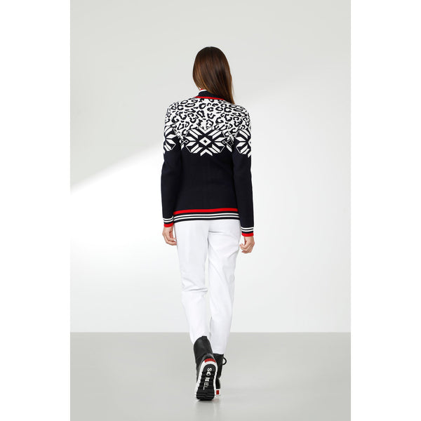 Poivre Blanc Poivre Blanc Women's Knit Jacket In Scarlet Red 3501 – Poivre Blanc - UK