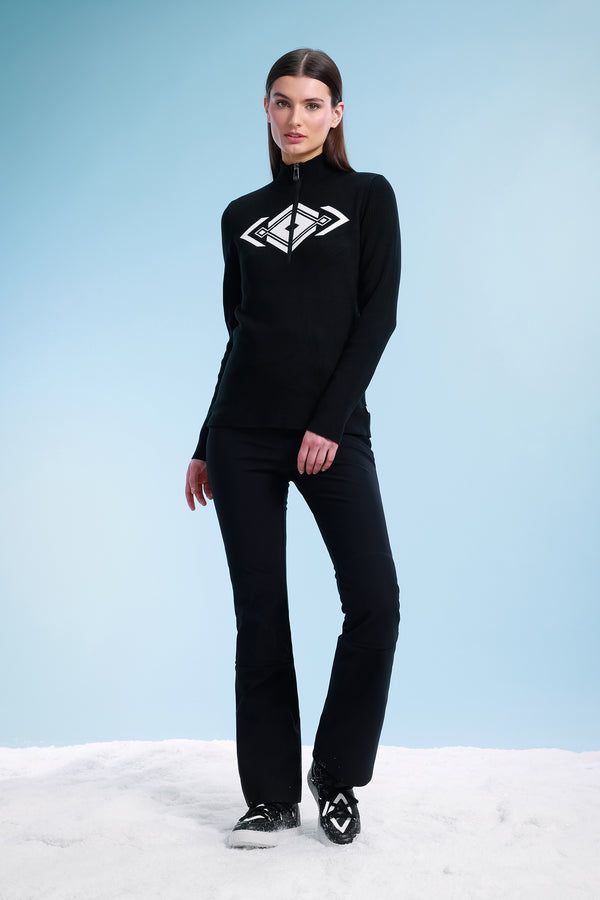 Poivre Blanc Poivre Blanc Women's Knit Sweater In Black 3540 – Poivre Blanc - UK