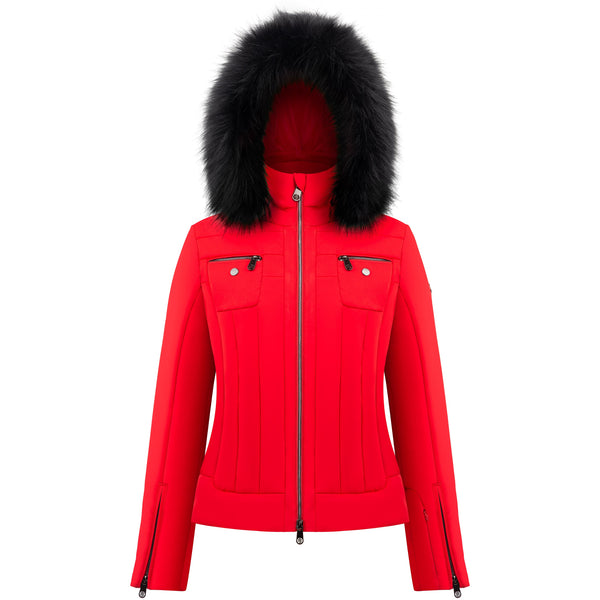 poivre blanc Poivre Blanc Women's Stretch Ski Jacket in Scarlet Red 0806 – Poivre Blanc - UK