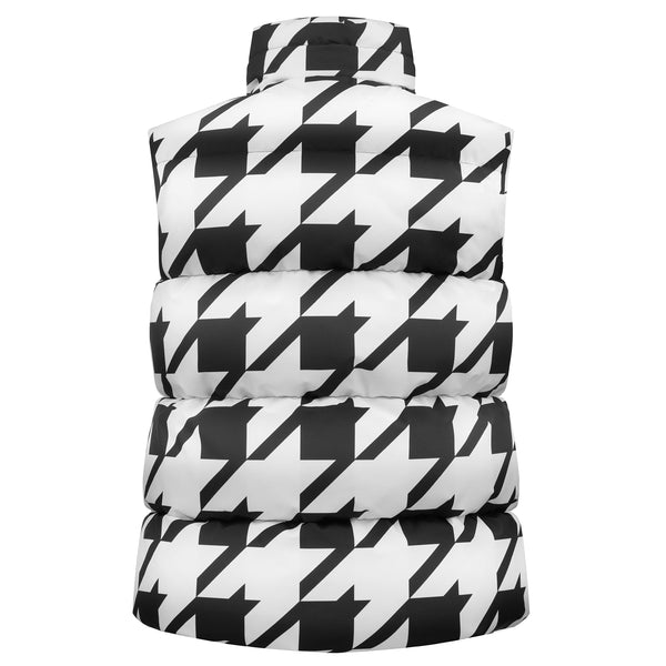 Poivre Blanc Women's Down Check Gilet/Vest In Check Print 1205 – Poivre Blanc - UK