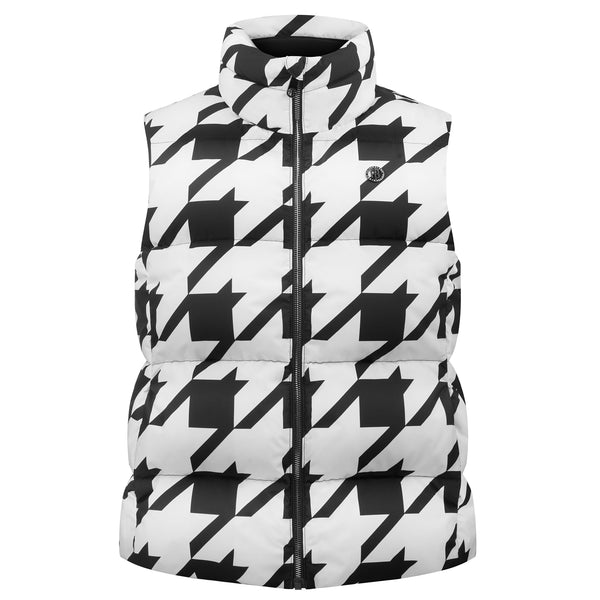 poivre blanc Women's down check Gilet/Vest in Check Print 1205 – Poivre Blanc - UK