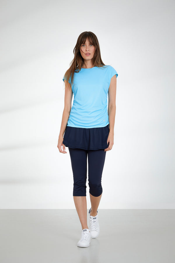 Poivre Blanc Women's Eco-Active Light Capped Sleeve T-shirt 2101 In Oxford Blue – Poivre Blanc - UK
