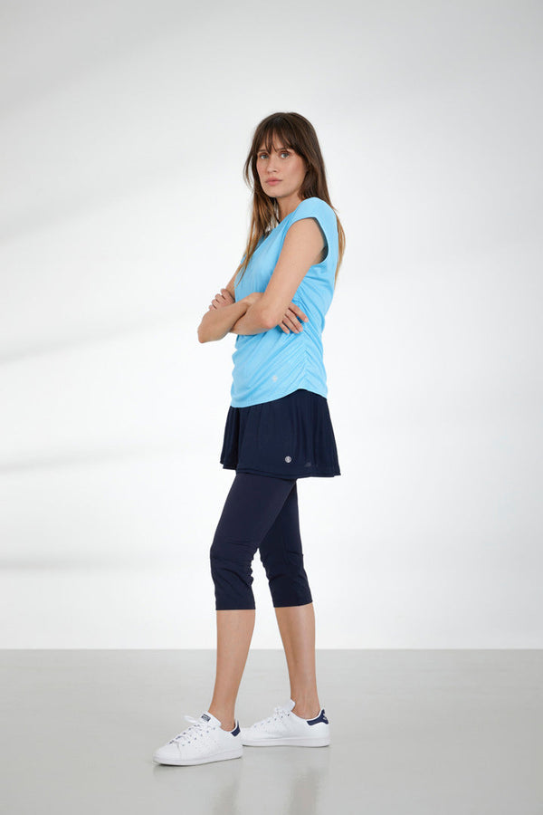 Poivre Blanc Women's Eco-Active Light Capped Sleeve T-shirt 2101 In Lagoon Blue – Poivre Blanc - UK