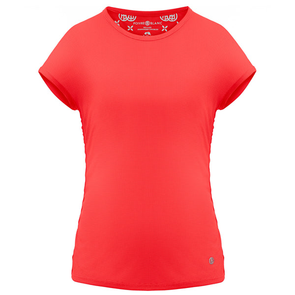 poivre blanc Women's Eco-Active Light capped sleeve T-shirt 2101 in Electro Orange – Poivre Blanc - UK