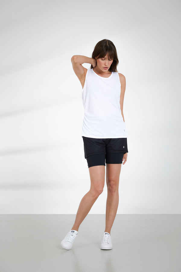 Poivre Blanc Women's Eco-Active Light Sleeveless Tank Top 2103 In Oxford Blue – Poivre Blanc - UK