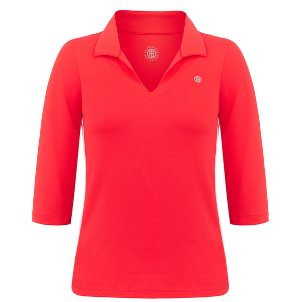 poivre blanc Women's Poivre Blanc Tennis / Padel Polo 4805 in Spritz Red – Poivre Blanc - UK