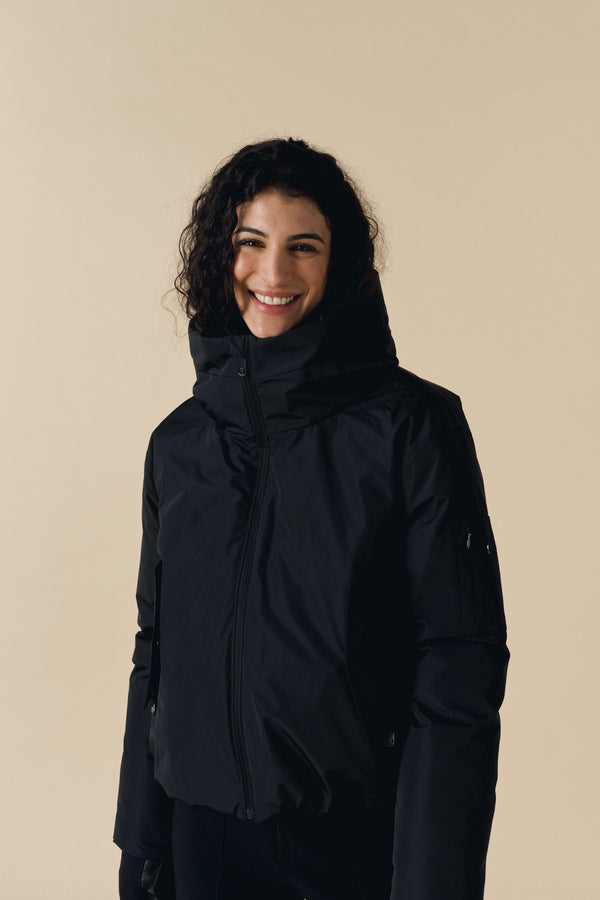Poivre Blanc Women's Ski Flight Jacket In Black 1002 – Poivre Blanc - UK