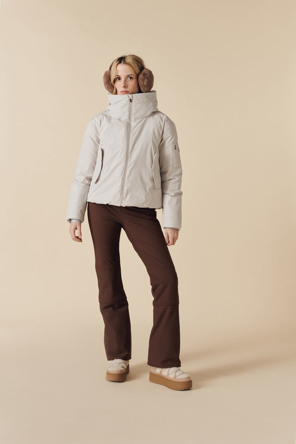 Poivre Blanc Women's Ski Flight Jacket In Mineral Grey 1002 – Poivre Blanc - UK
