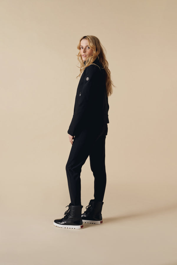Poivre Blanc Women's Soft Shell Ski Jacket In Black 1101 Slim Fit – Poivre Blanc - UK