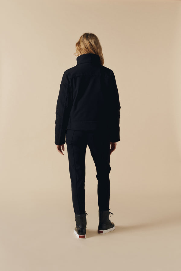 Poivre Blanc Women's Soft Shell Ski Jacket In Black 1101 Slim Fit – Poivre Blanc - UK