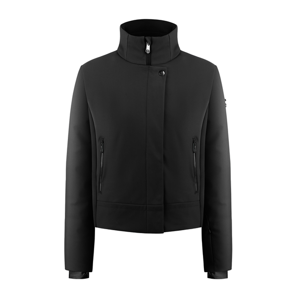 poivre blanc Women's Soft Shell Ski Jacket in Black 1101 Slim Fit – Poivre Blanc - UK