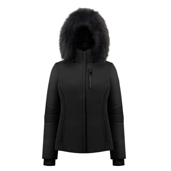 poivre blanc Women's Stretch Ski Jacket in Black 0802 – Poivre Blanc - UK