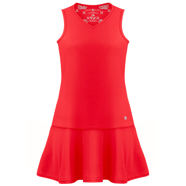 poivre blanc Women's Tennis & Padel Dress 2131 in Electro Orange – Poivre Blanc - UK