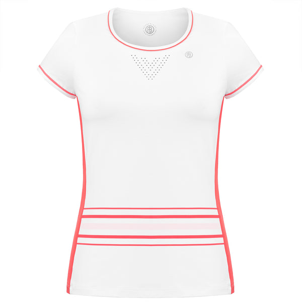 poivre blanc Women's Tennis / Padel Short Sleeved T-Shirt in Horizon White Spritz R – Poivre Blanc - UK poivre blanc Women's Tennis / Padel Short Sleeved T-Shirt in Horizon White Spritz R – Poivre Blanc - UK