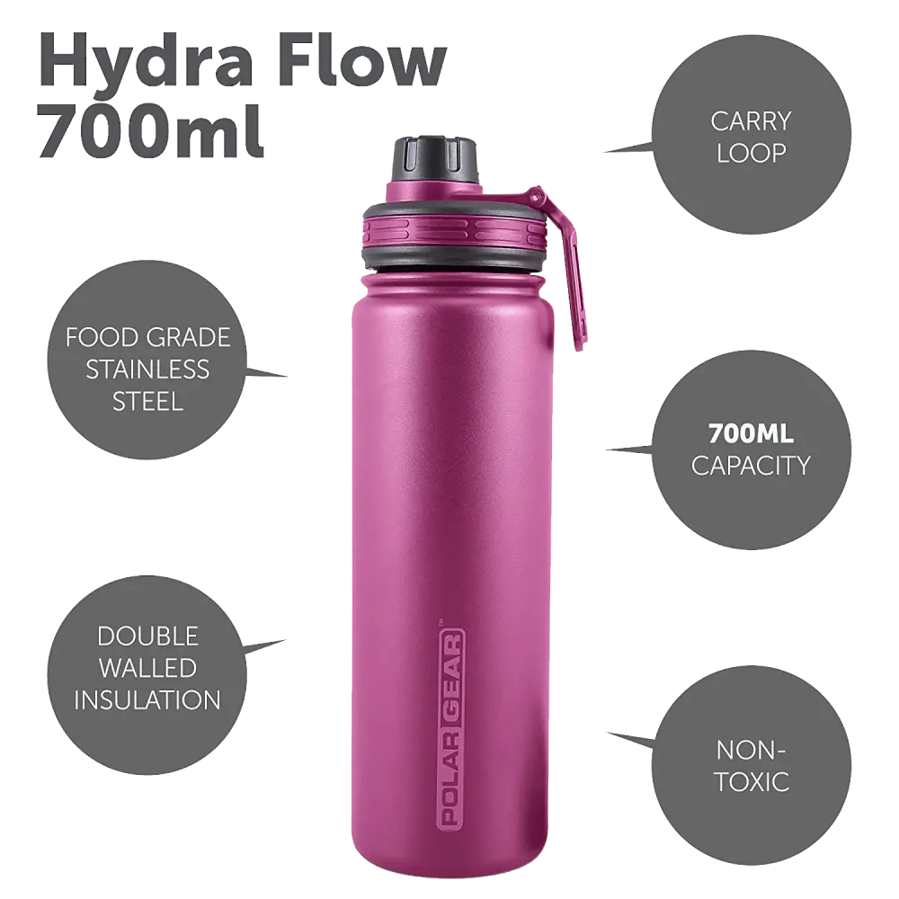 Polar Gear Best Insulated Water Bottle - Triple Layer Stainless Steel