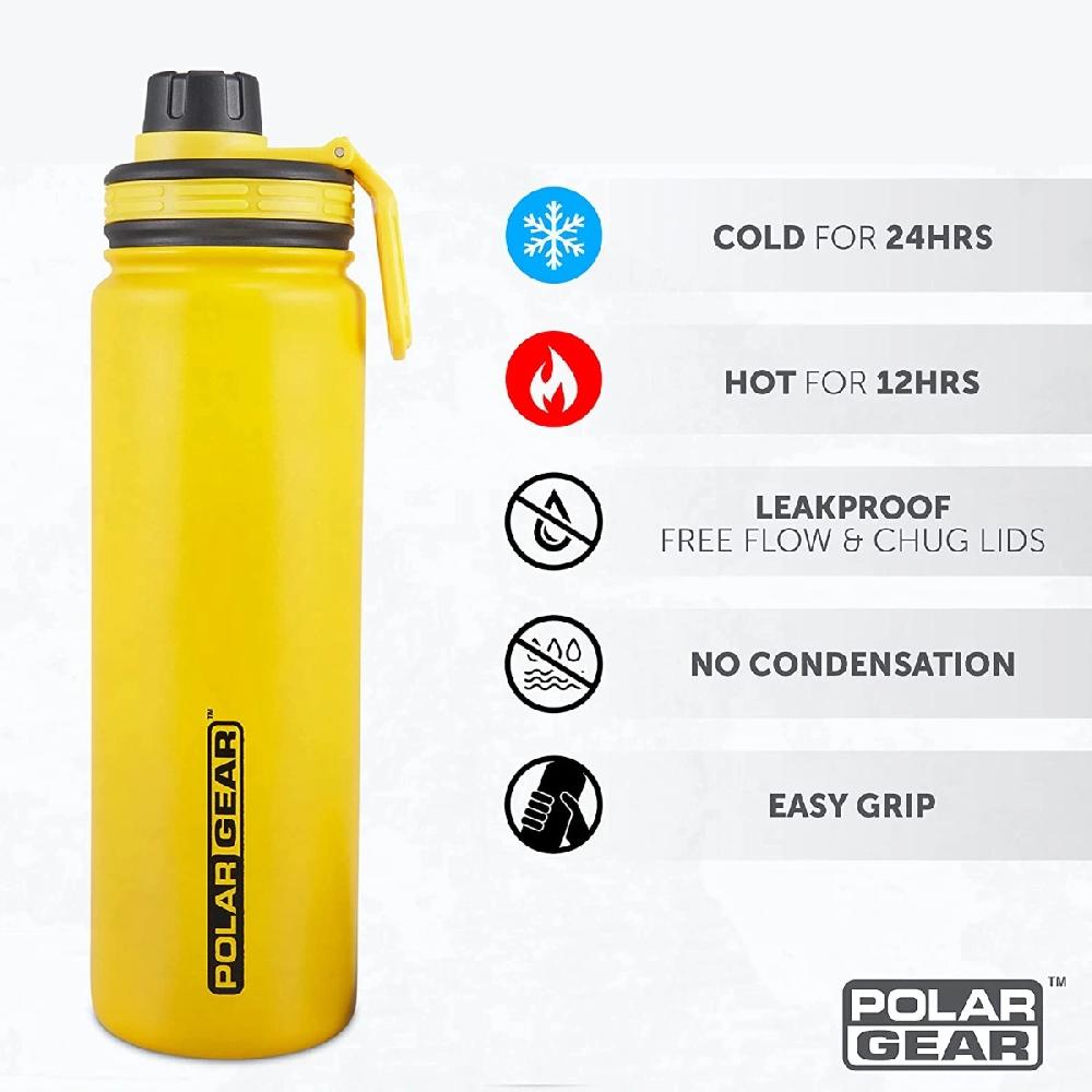 Polar Gear Best Metal Water Bottle - Food Grade Stainless Steel