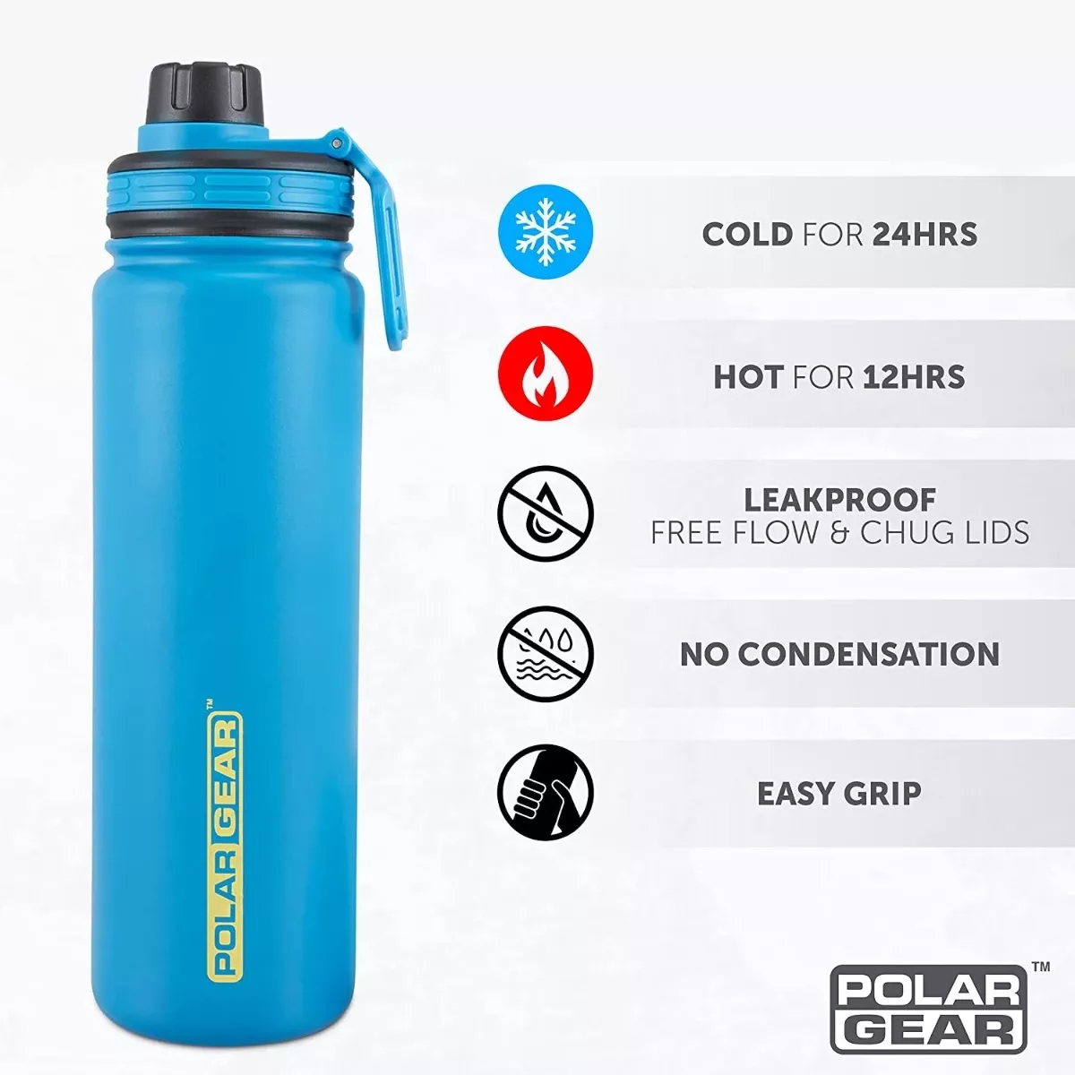 Polar Gear Best Metal Water Bottle - Stainless Steel Double Wall