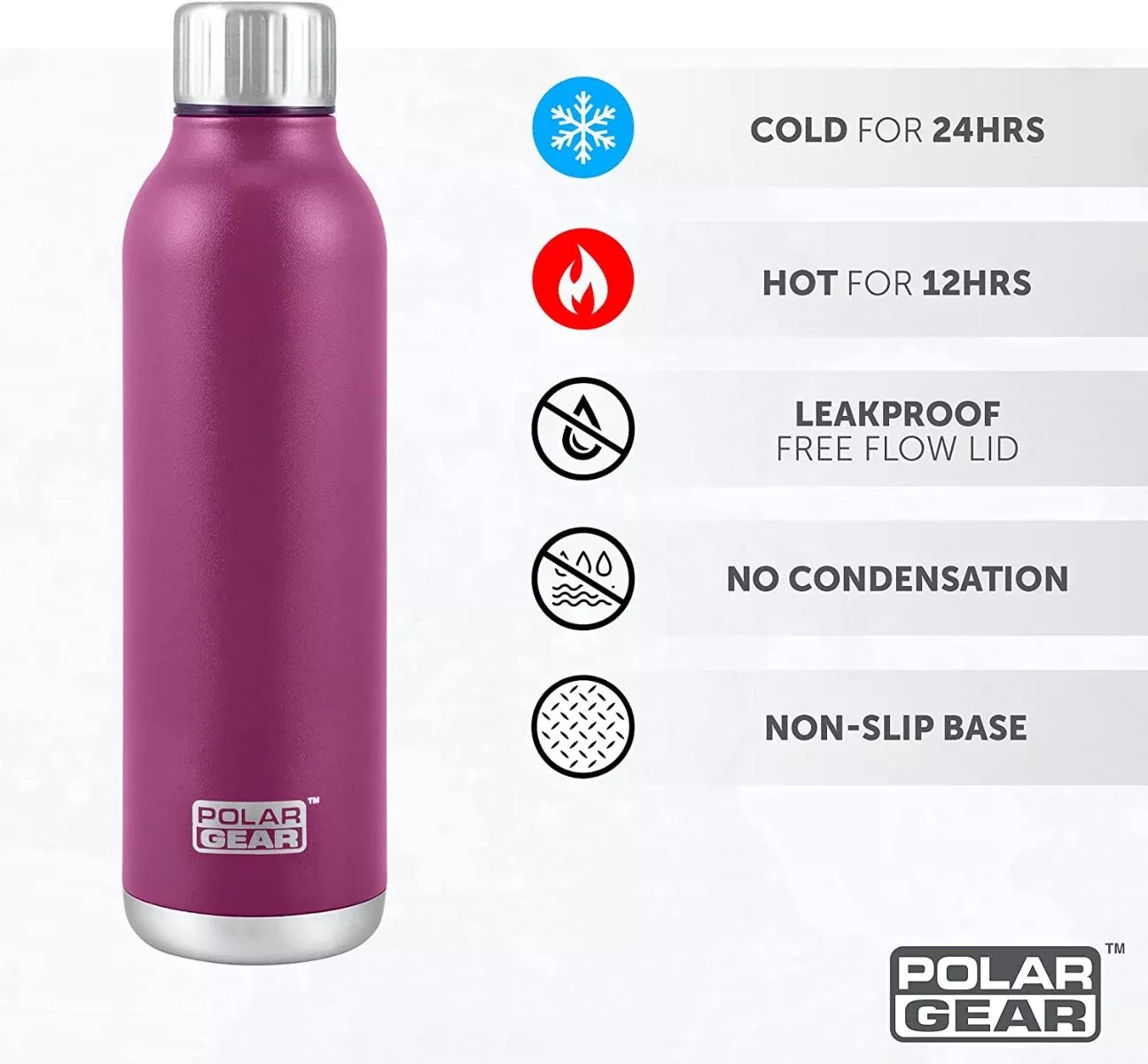 Polar Gear Best Stainless Steel Water Bottle Premium Food-Grade Stainless