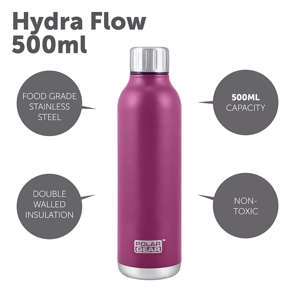 Polar Gear Best Stainless Steel Water Bottle Premium Food-Grade Stainless