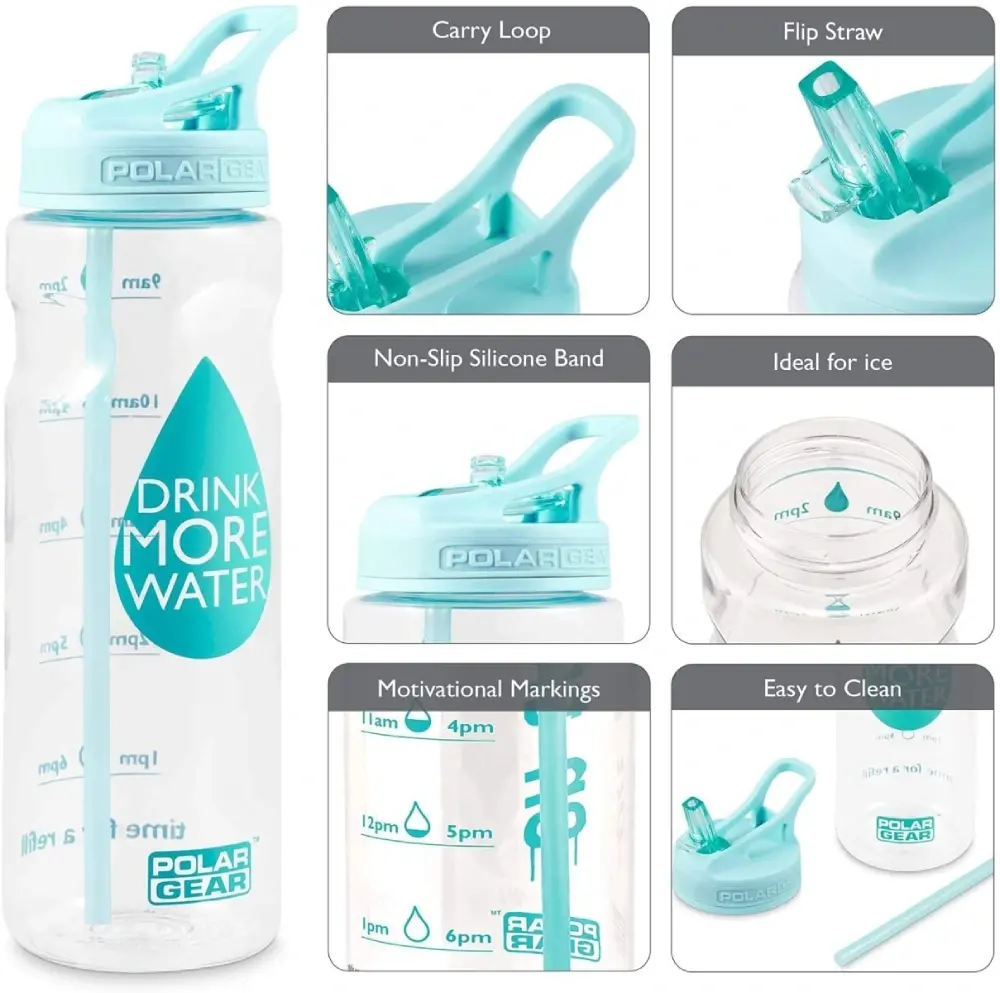 Polar Gear High Quality Plastic Gym Bottle - Mint 750ml