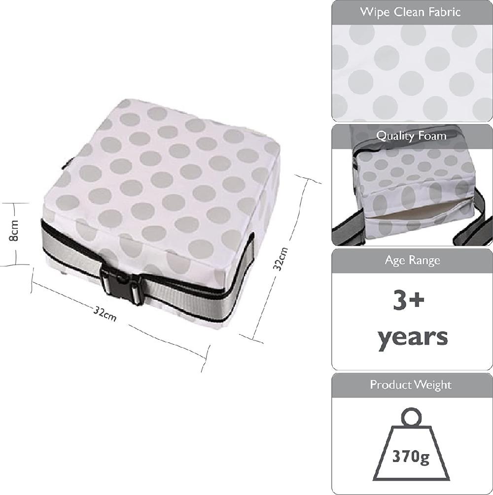 Polar Gear Kids Dining Chair Booster Seat - Grey Spot