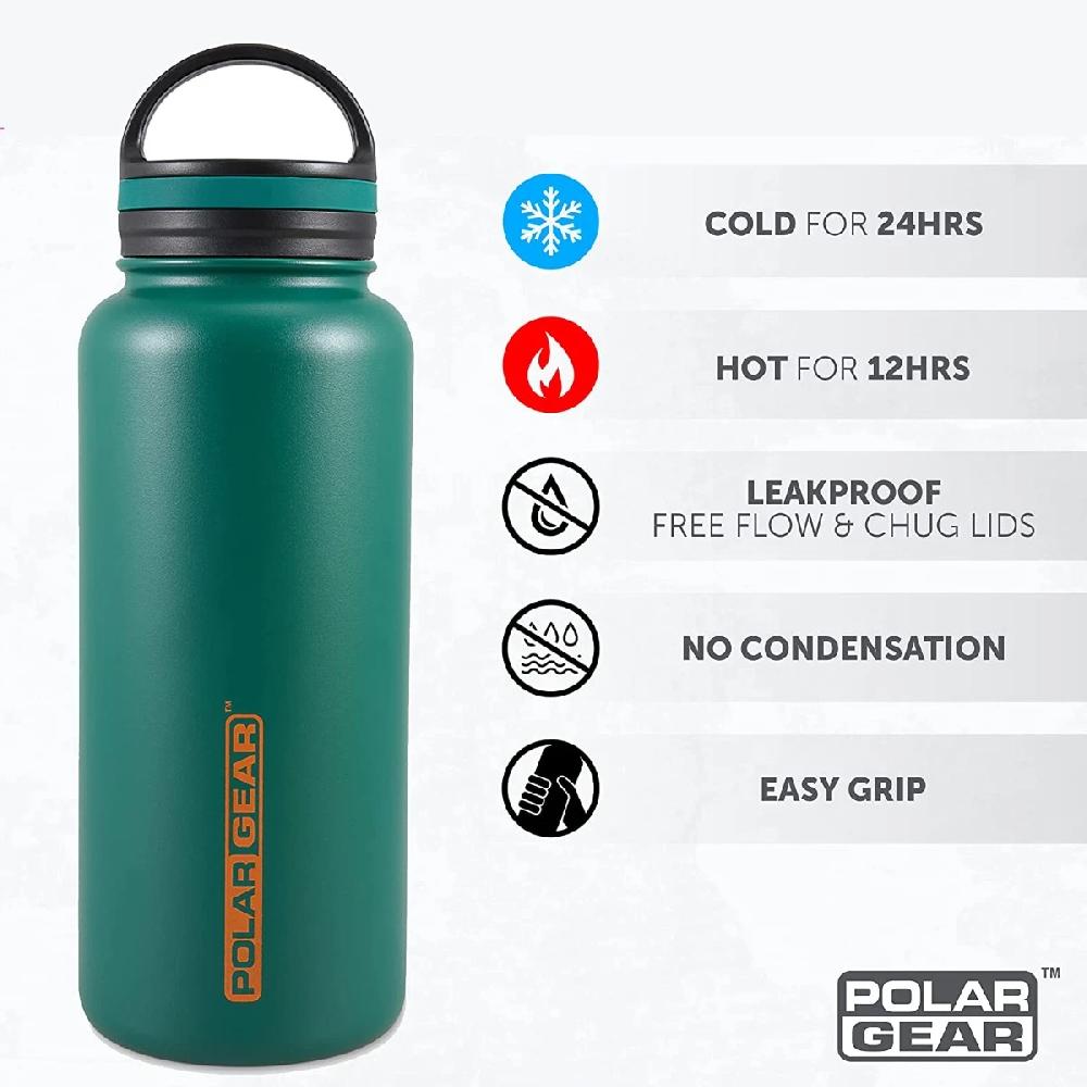 Polar Gear Metal Water Bottle 1 Litre- 24 Hours Cold Or 12 Hours Hot