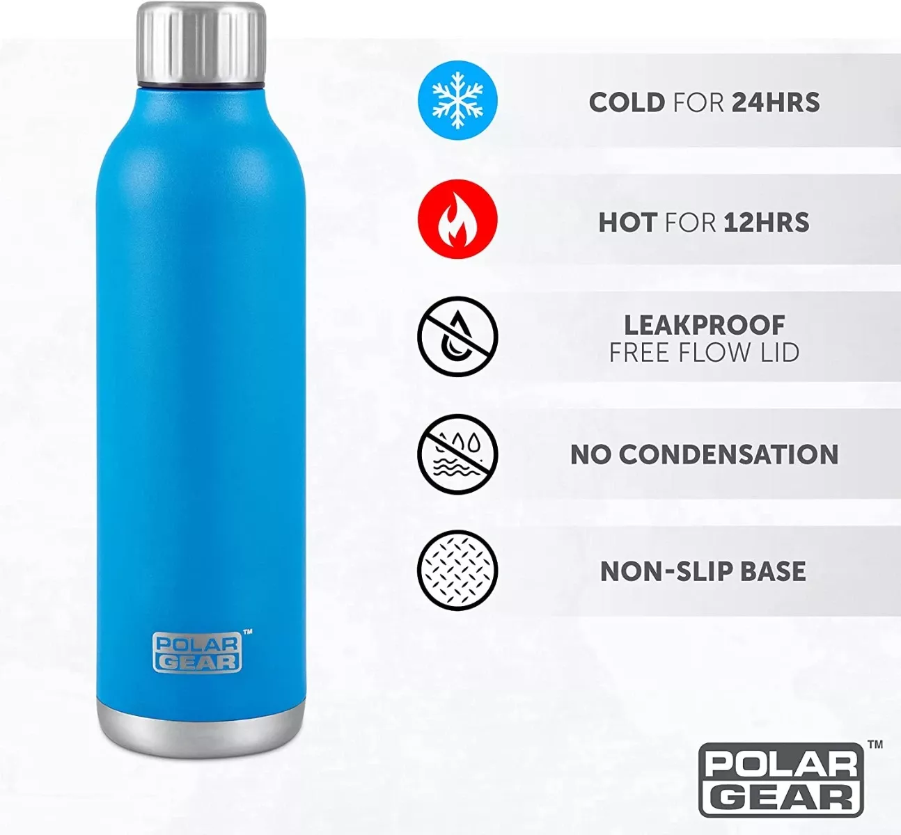 Polar Gear No. 1 Best Reusable Stainless Steel Water Bottle Insulated