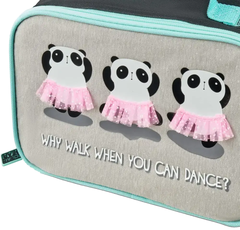 Polar Gear Panda School Lunchbag - Best Insulated Fun Kids Lunch Bag