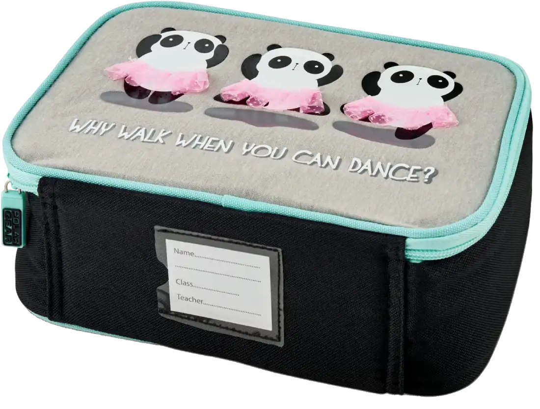 Polar Gear Panda School Lunchbag - Best Insulated Fun Kids Lunch Bag
