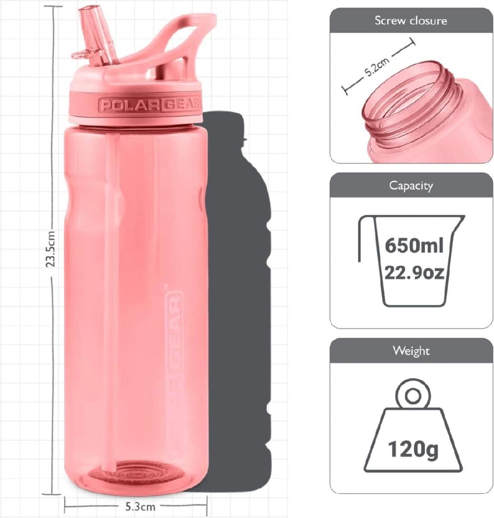 Polar Gear High Quality Water Bottle - Pink 650ml