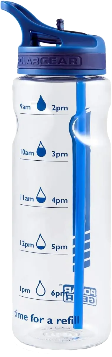 Polar Gear Plastic Water Tracker Bottle - Navy 750ml