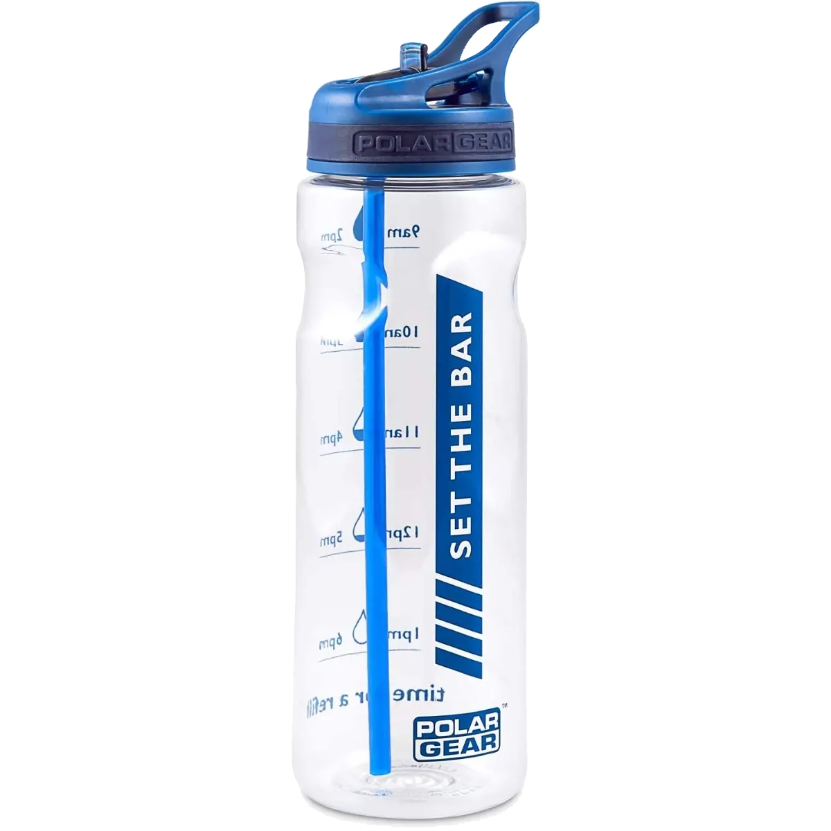 polar gear Plastic Water Tracker Bottle - Navy 750ml