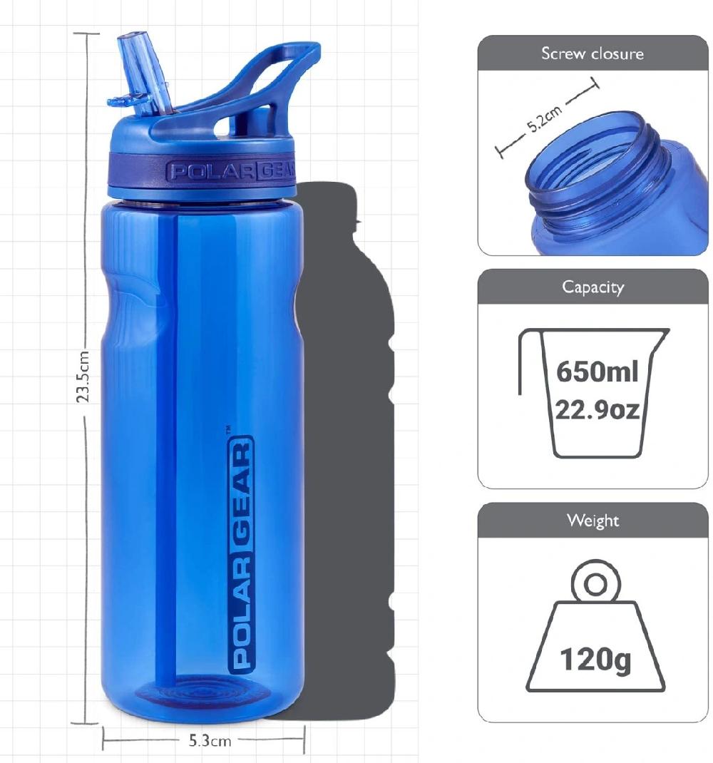 Polar Gear Quality Plastic Water Bottle - Navy 650ml